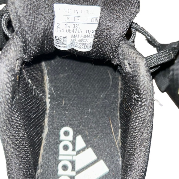 Adidas black leather baseball kids cleats youth size 2 2Y - Picture 6 of 6